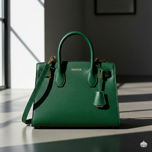 Classic Handbag | Elegant Green Crossbody Tote